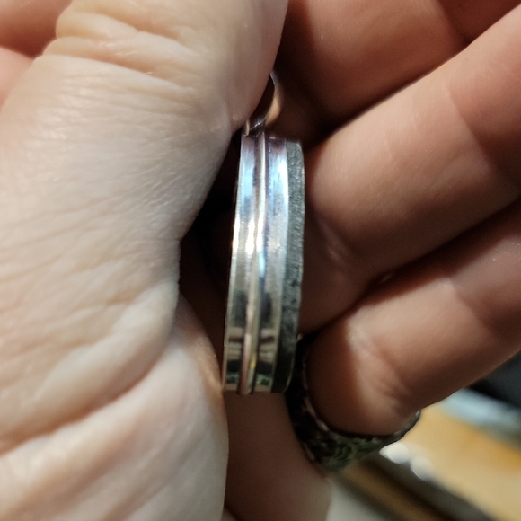 925 Silver Plate Abalone Mother of Pearl Pendant Boho Ethnic Tribal - Picture 5 of 6